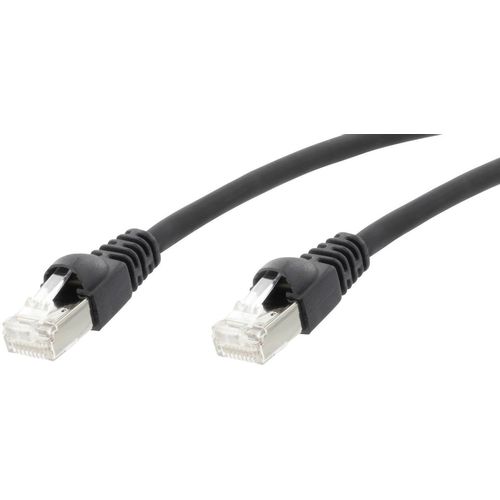 Telegärtner L00006D0100 RJ45 mrežni kabel, Patch kabel cat 5e F/UTP 25.00 m crna vatrostalan, sa zaštitom za nosić 1 St. slika 2
