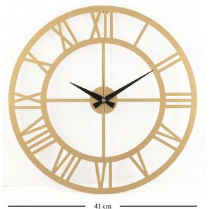 Romantal New - Gold Gold Decorative Wall Clock OŠTEČENJE