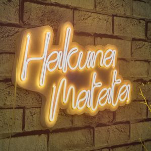 Hakuna Matata - Yellow Yellow Decorative Plastic Led Lighting