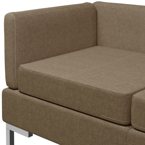 6-dijelni set sofa od tkanine smeđi slika 20