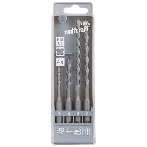 Wolfcraft  8456000 karbid komplet udarnih svrdla 4-dijelni 5 mm, 6 mm, 6 mm, 8 mm  SDS-Plus 1 Set slika 3