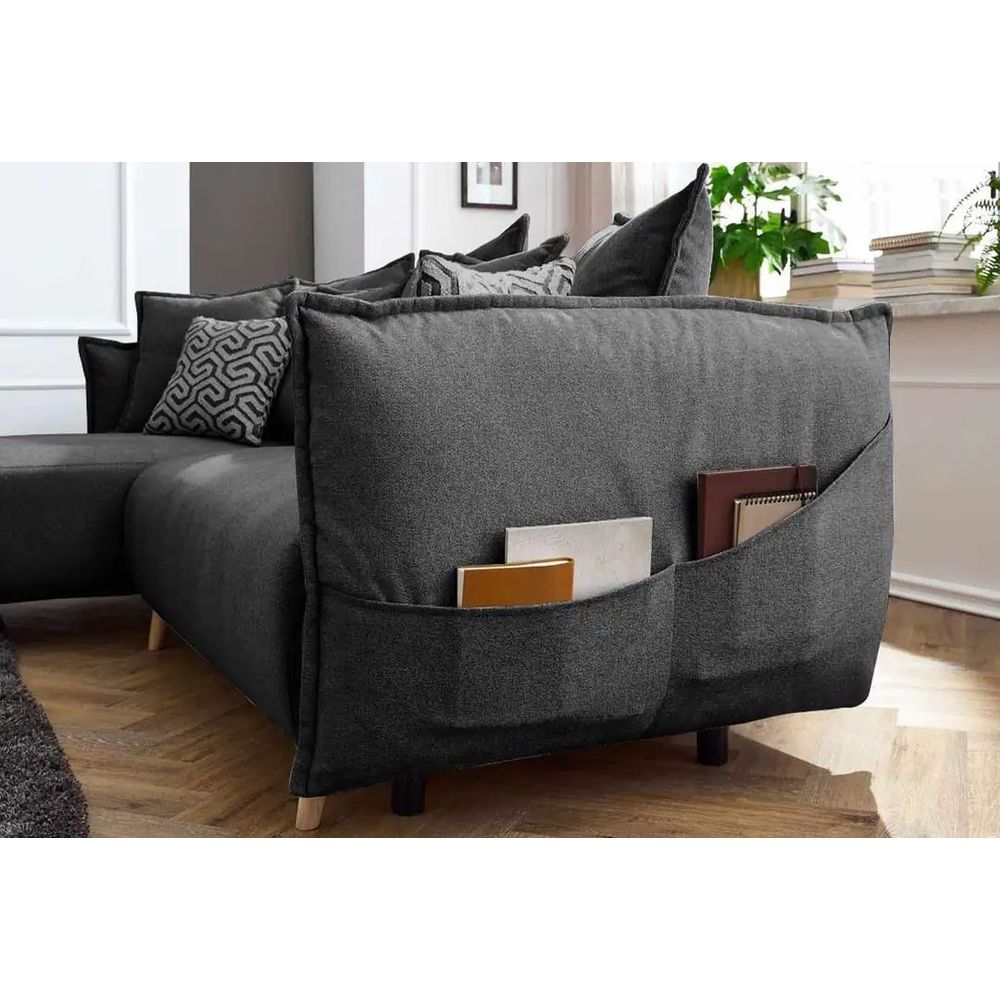 Ugaona Sofa Puffy - boja: antracit slika 4