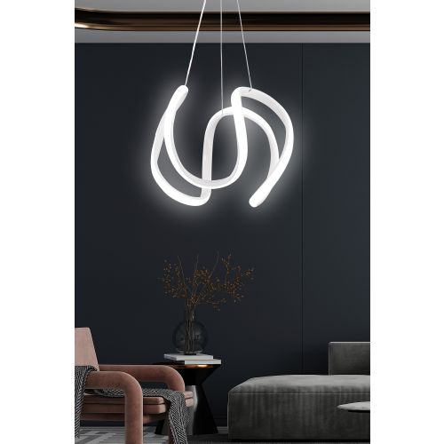 Venaticorus White-White Light White Chandelier slika 2