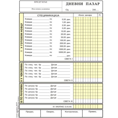 PRIZNANICA DNEVNOG PAZARA A5 NCR 4826 set 3 komada slika 2