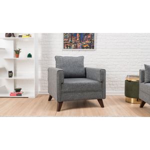 Bella Armchair - Gey Grey 1-Seat Sofa