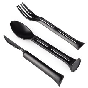 Evolite Set kašika, viljuška i nož Combo Cutlery, Crni