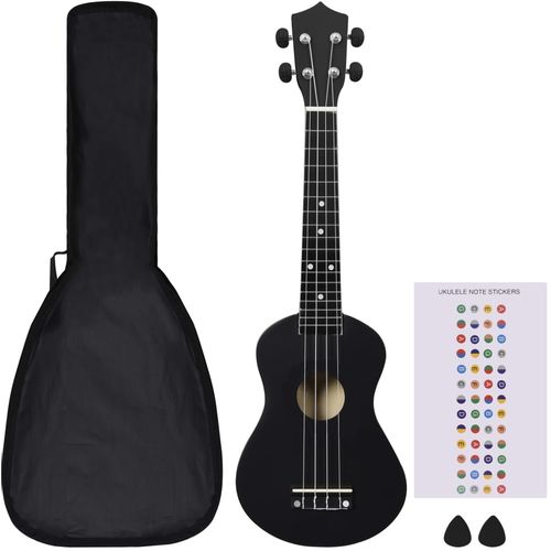 Set dječjeg ukulelea Soprano s torbom crni 23 " slika 28