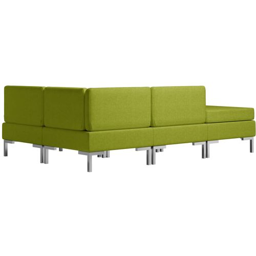 4-dijelni set sofa od tkanine zeleni slika 12