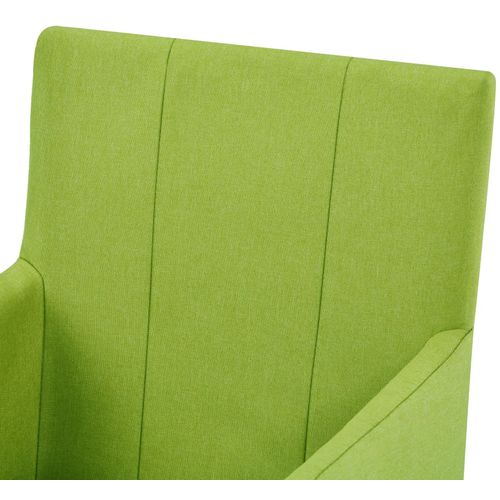 Blagovaonske stolice s naslonima za ruke 6 kom zelene tkanina slika 6