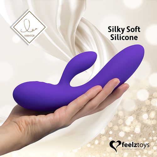 Rabbit vibrator FeelzToys - Lea, ljubičasti (svjetlucavi) slika 5