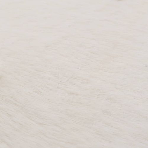 Tepih od umjetnog zečjeg krzna 80 cm krem slika 11