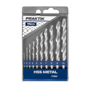 Praktik - 10-dijelna garnitura burgija za metal P083