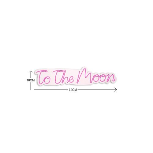 Wallity To the Moon - Pink Pink Dekorativno Plastično Led Osvetljenje slika 5