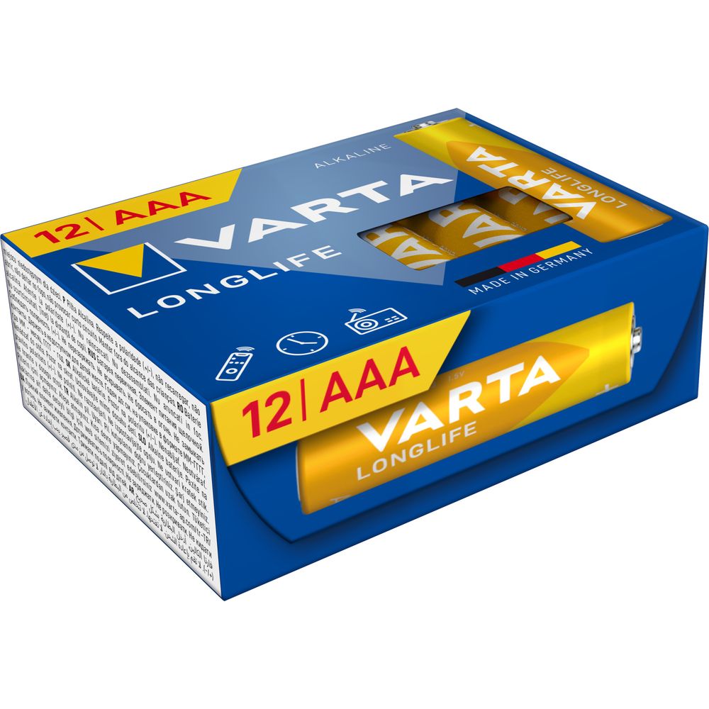 Varta Longlife baterija LR03, AAA, 1,5V 12 kom slika 2