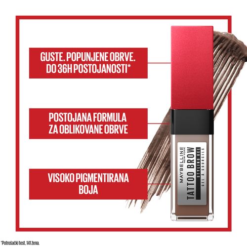 Maybelline New York Tattoo Brow 36H gel za obrve blonde slika 6