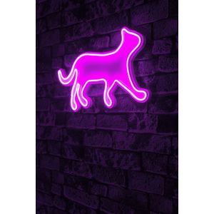 Wallity Ukrasna plastična LED rasvjeta, Kitty the Cat - Pink