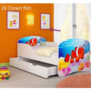 Dječji krevet ACMA s motivom + ladica 160x80 cm 28-clown-fish