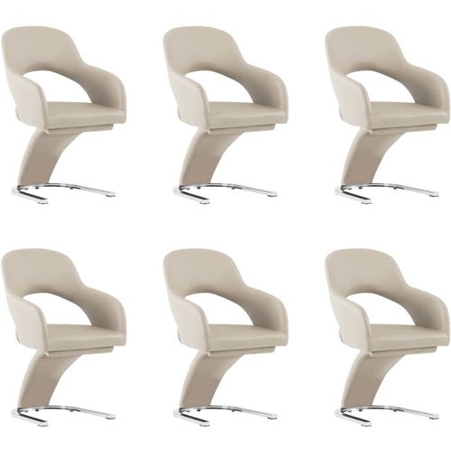 Blagovaonske stolice od umjetne kože 6 kom boja cappuccina slika 17