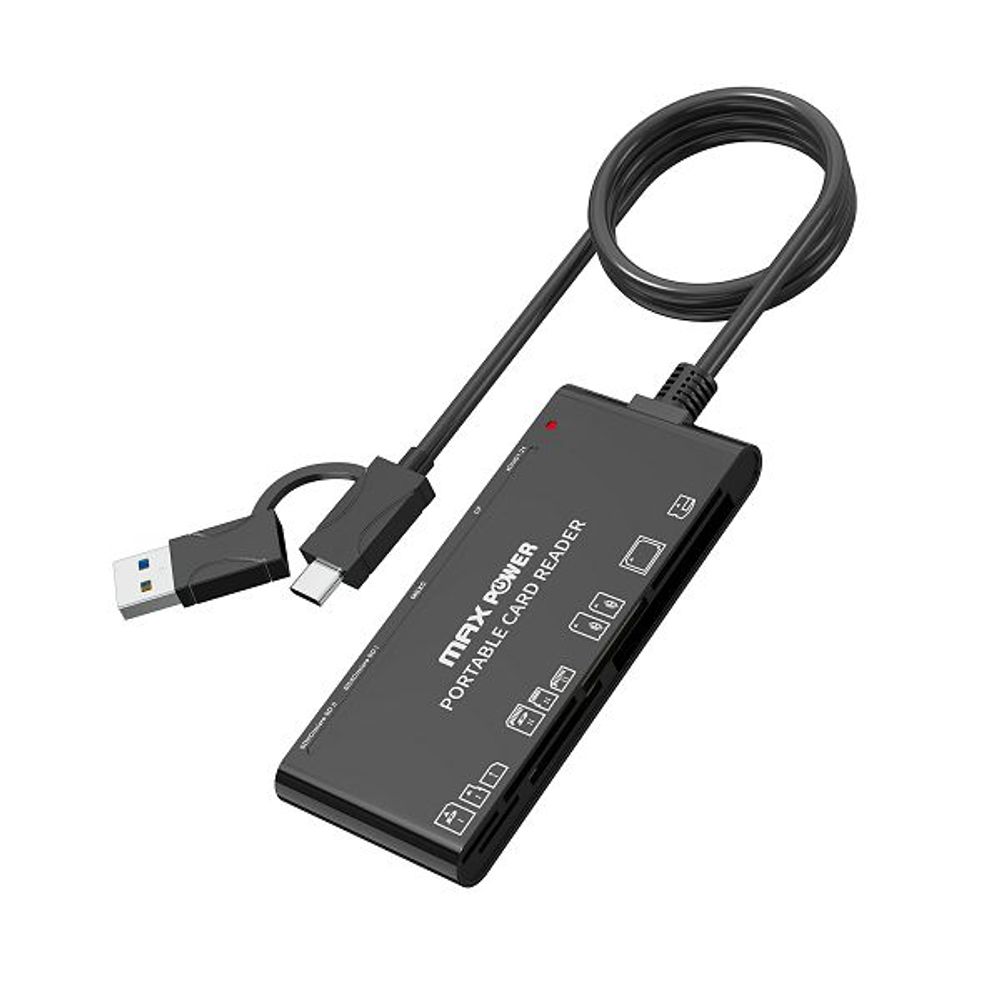 MAXPOWER ČITAČ KARTICA 7u1, CR324,USB-A i TYPE-C, 5Gbps slika 3