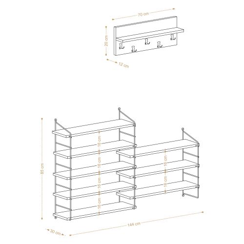 Bıena White Shoe Cabinet slika 4