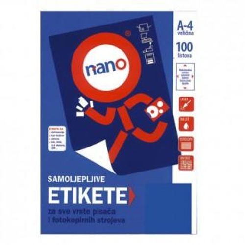 Etikete za laserske i ink-jet pisače Nano, N-89, fi 30 mm, 100/1 slika 1