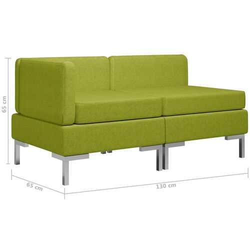 2-dijelni set sofa od tkanine zeleni slika 32