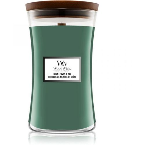 WOODWICK CLASSIC LARGE, svijeća mirisna Mint leaves & oak  slika 1