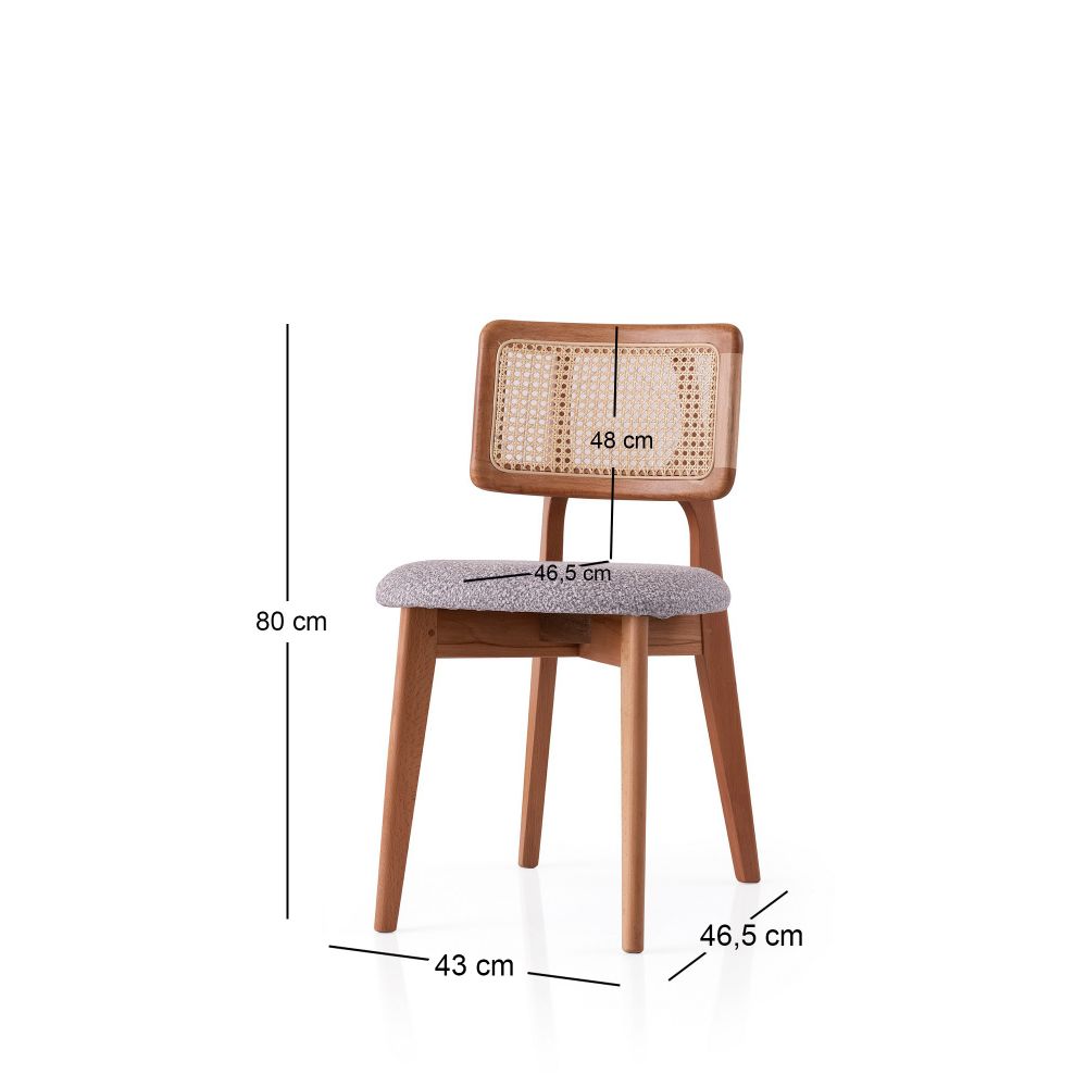 Punto - 4451 Stolica OakLight Grey slika 3