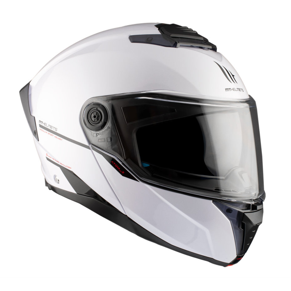 MT Helmets Atom 2 SV Solid A0 Gloss White slika 2