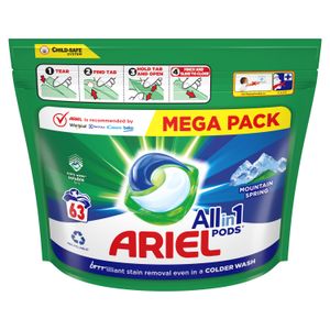 Ariel gel kapsule All-in-1 Pods megapack, 63 komada XXL