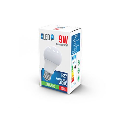 XLED E27 9W HB LED Sijalica 6500K,800Lm,220V,Hladno Bela slika 1