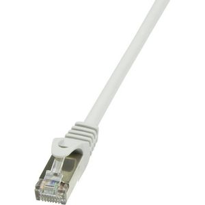 LogiLink CP2092S RJ45 mrežni kabel, Patch kabel cat 6 F/UTP 10.00 m siva sa zaštitom za nosić 1 St.