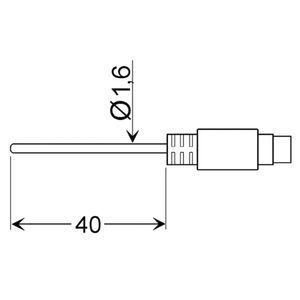 Greisinger GLF 401 MIN senzor zraka  -25 do 70 °C  Tip tipala Pt100