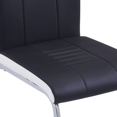 Konzolne blagovaonske stolice od umjetne kože 2 kom crne slika 28