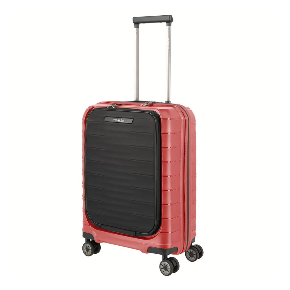 Travelite kofer 55 cm ABS Mooby sa prednjim džepom, 076846-10, crveni slika 1
