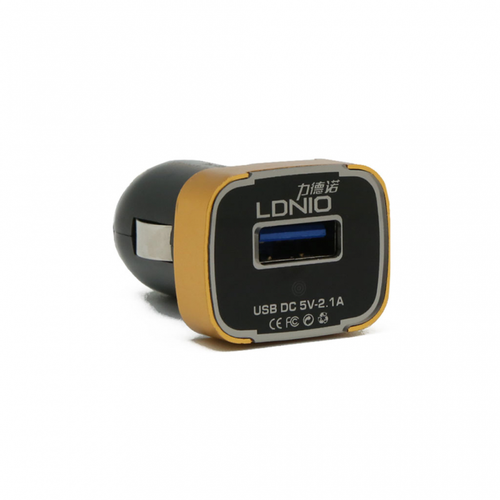 Auto punjac LDNIO DL-C22 dual USB 2.1A sa iPhone lightning kablom beli slika 1