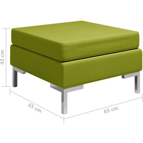 Modularni tabure s jastukom od tkanine zeleni slika 20