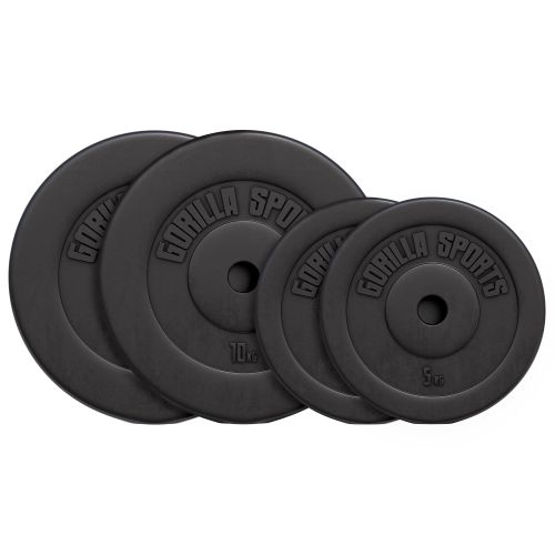 Set tegova obloženih plastikom 30 kg (2x5 + 2x10 kg) slika 1