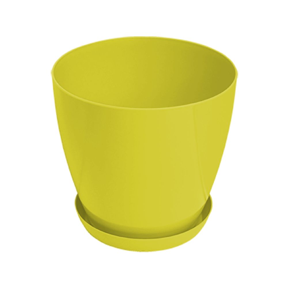 Gardino Saksija LUX 22cm sa podmetačem žuta slika 1