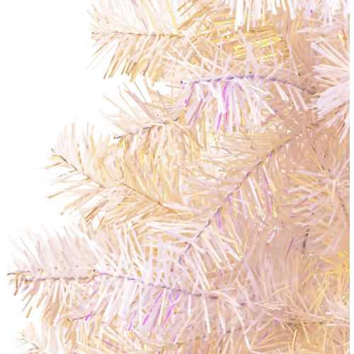 Umjetno božićno drvce s obojenim vrhovima bijelo 240 cm PVC slika 3