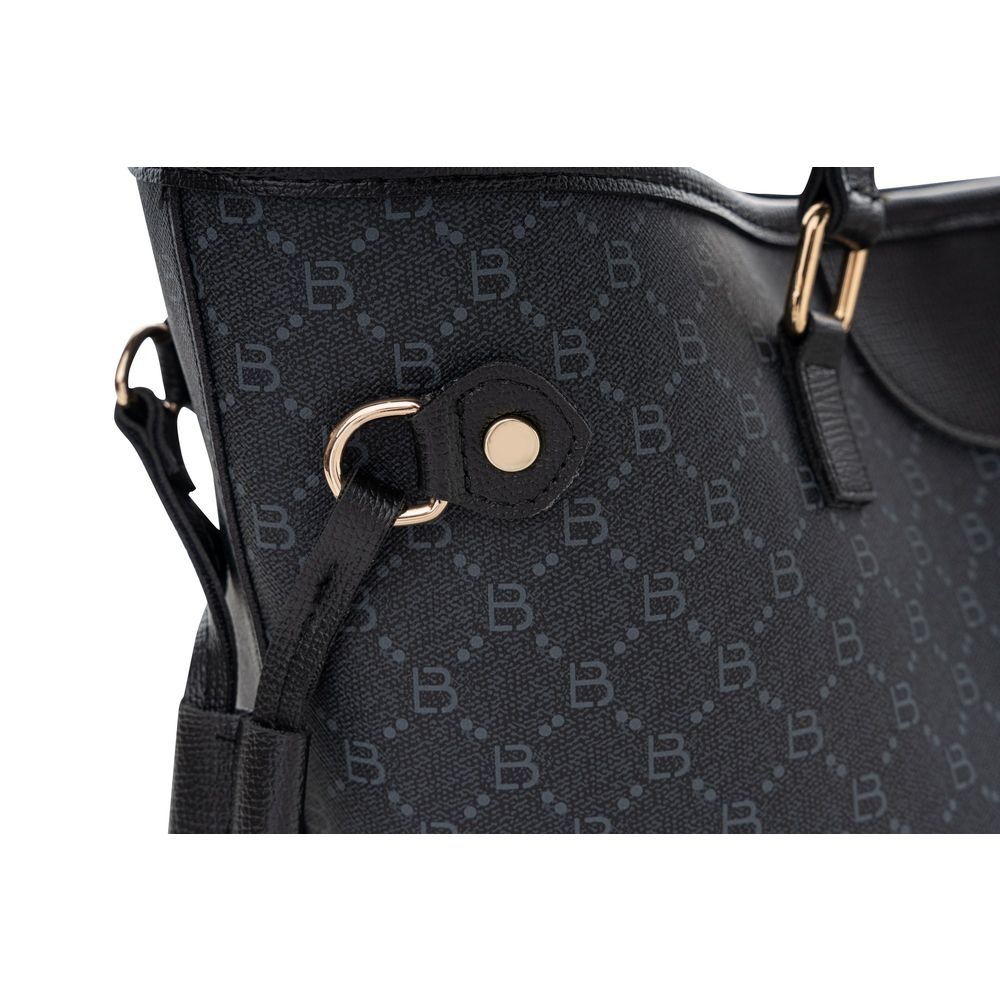 Elegantna Tote Torba 355 v2 - Crna, Siva slika 5