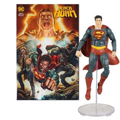 DC Comics Black Adam Comic + Superman figure 17cm slika 3