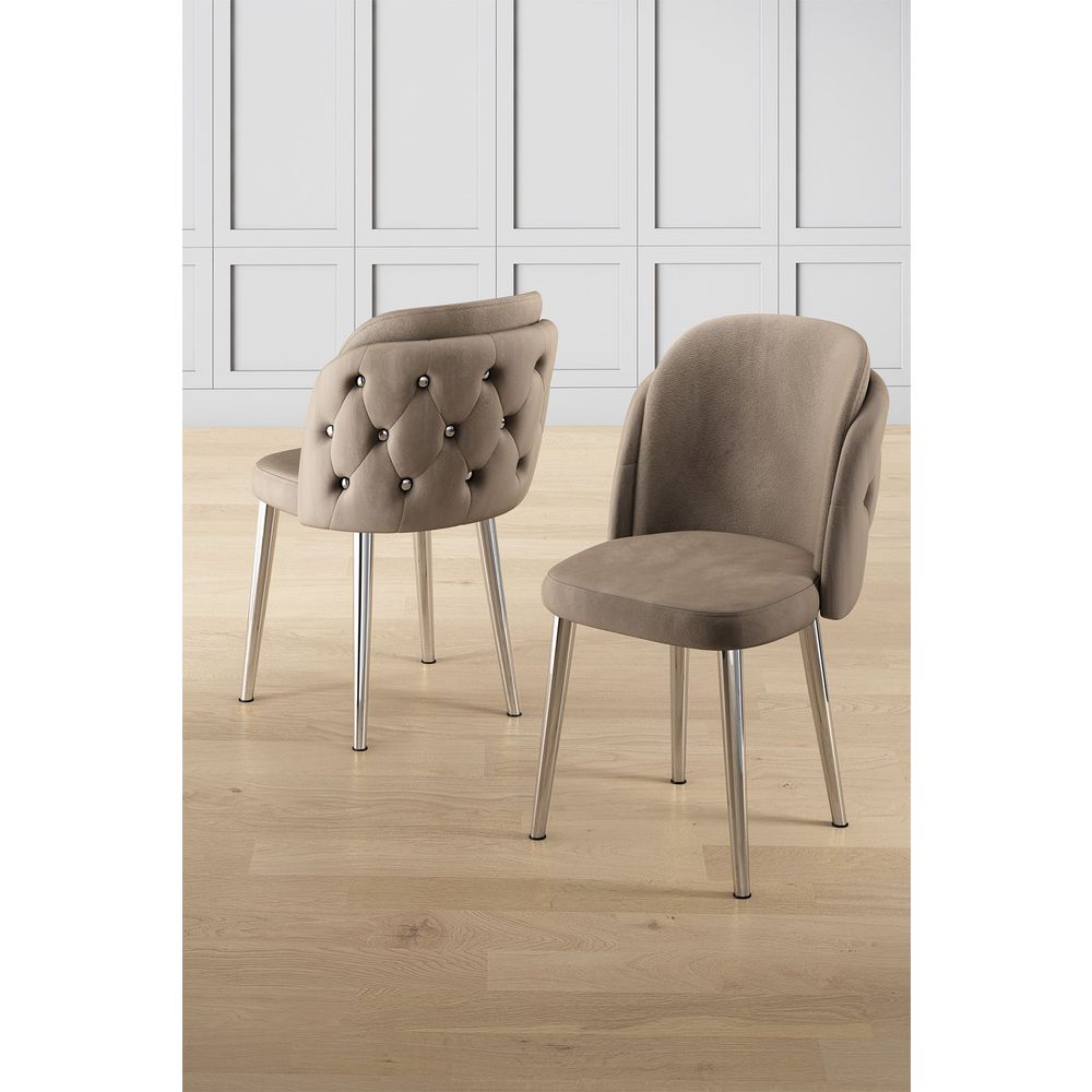 Chair Set (4 Pieces) Axle - colours: Cappuccino, Chrome CappuccinoChrome slika 1