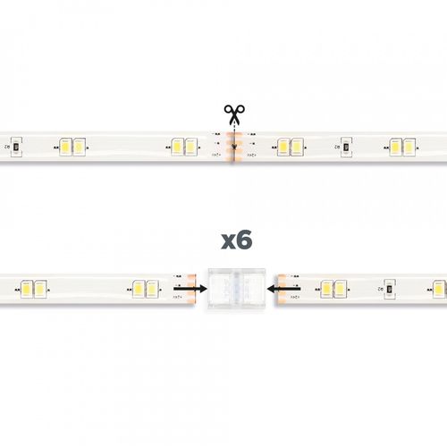 KSIX, Smart LED traka 5 metara, mogućnost rezanja, 900 lumena, RGB + CCT boje slika 6