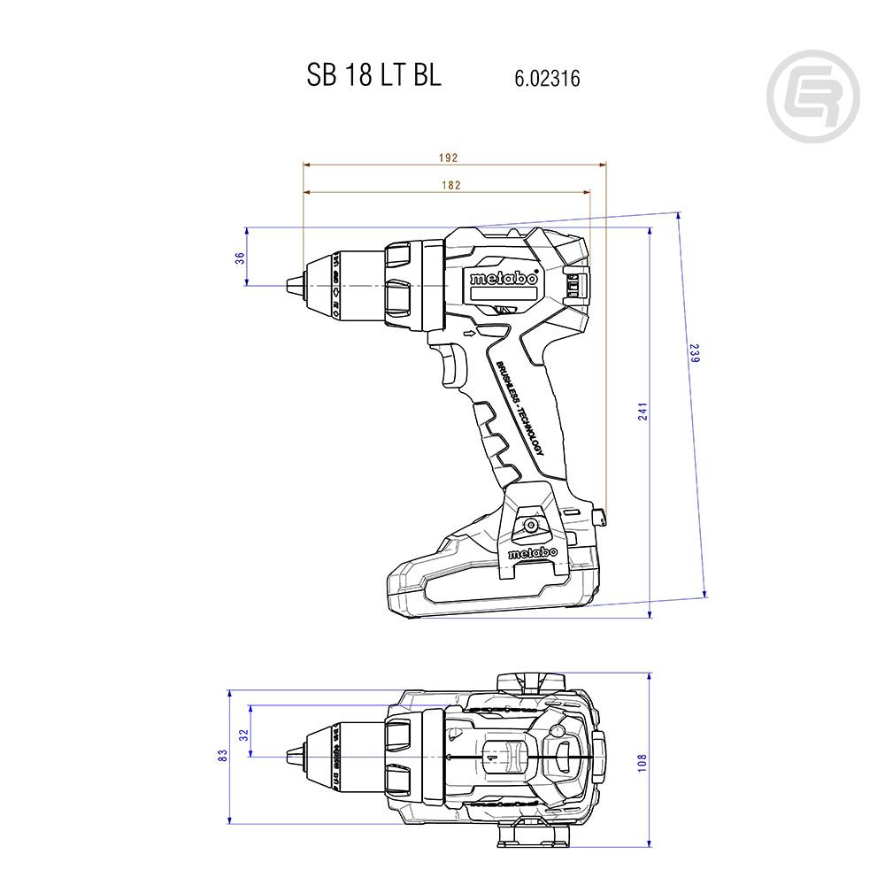 Metabo Bušilica - Odvijač Aku Udarna SB 18 LT BL SE 2 x AKU (4,0 Ah LiHD) ASC 55 + metaBOX – 602368800 slika 3
