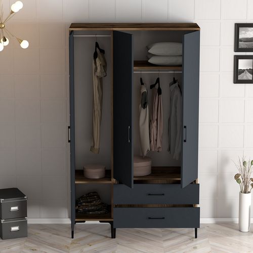 Kumsal ST - Walnut, Anthracite Walnut
Anthracite Wardrobe slika 4