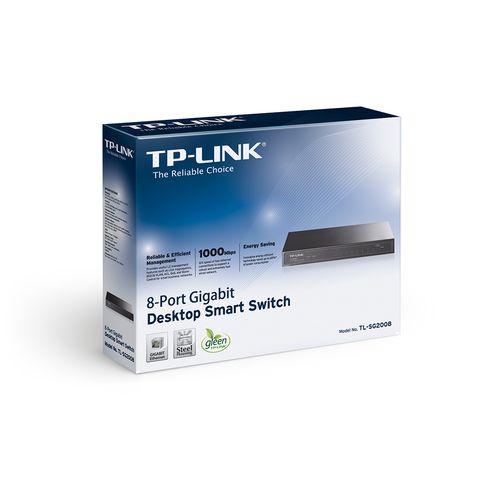 TP-LINK switch TL-SG2008 Gigabit 8x RJ45 10 100 1000Mbps Smart Desktop metalno kuciste slika 3