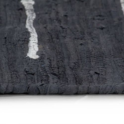 Ručno tkani tepih Chindi od pamuka 200 x 290 cm antracit slika 10