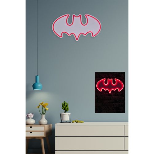 Wallity Ukrasna plastična LED rasvjeta, Batman Bat Light - Red slika 11