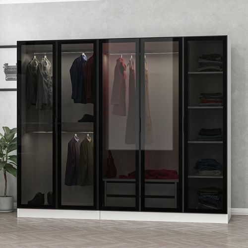 Kale - 6636 White
Black Wardrobe slika 3